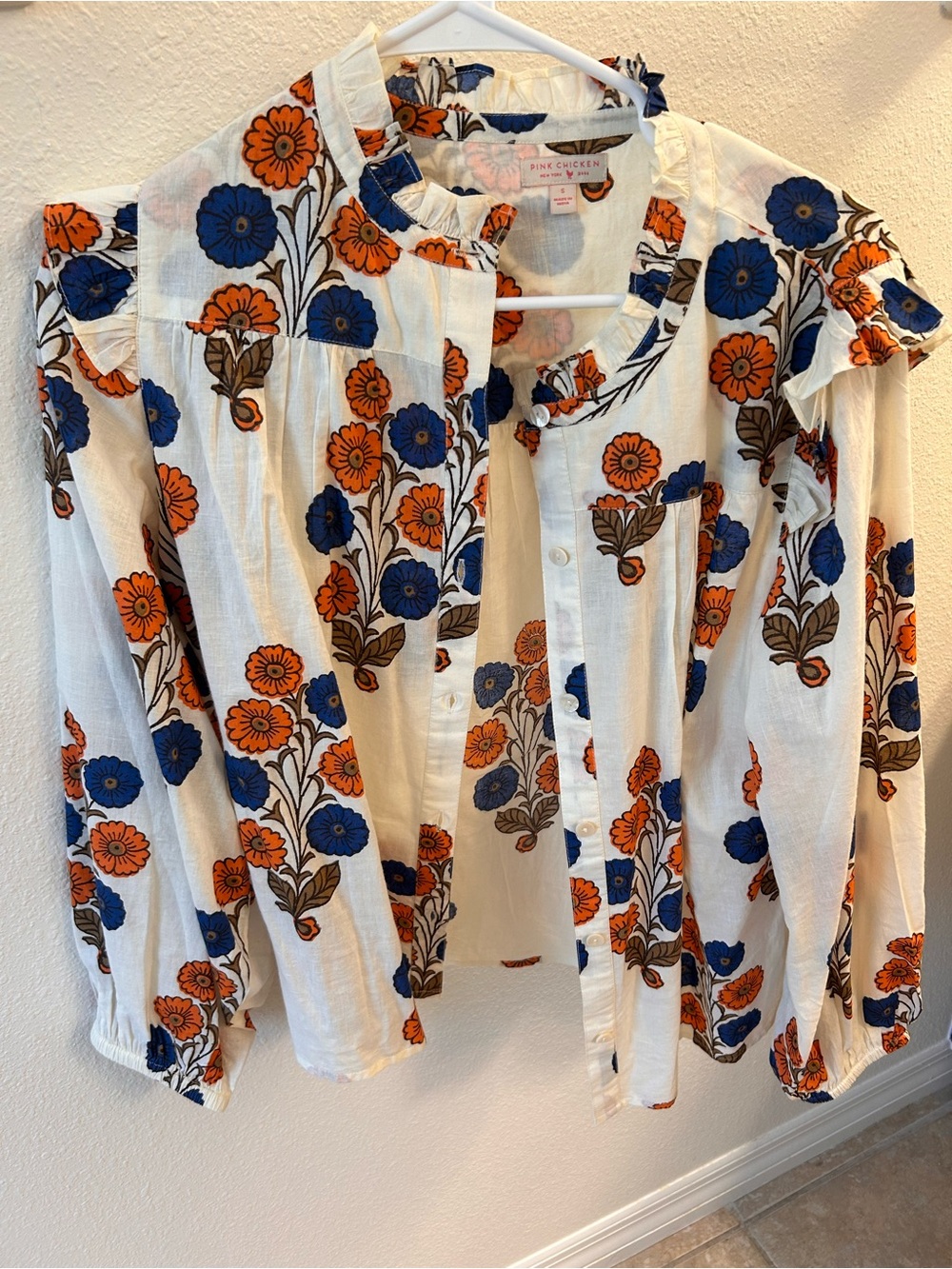 Pink Chicken Buttercup Floral Top Ladies size S NWOT. SOLD OUT